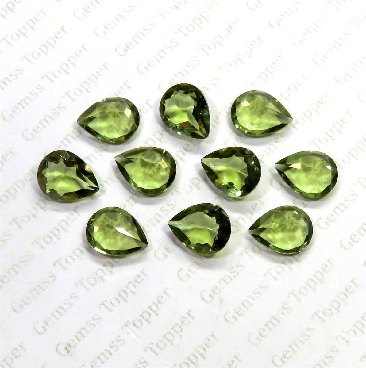 Moldavite 7x9 mm Pear Faceted